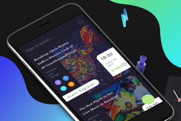 活动事件类APP应用界面设计模板素材 Event 4 Mobile Ui