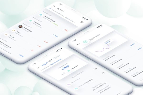 电子钱包APP应用Ui Kits素材套件 Wallet Activity Detail Mobile Ui for IPhoneX
