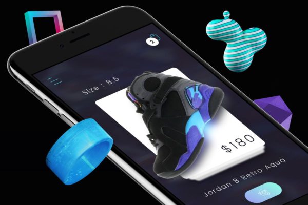 电商网上购物APP应用商品卡片界面UI设计模板素材 Shop Card 2 Mobile Ui