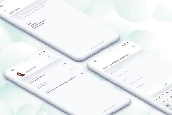 电子钱包APP应用个人信息界面UI设计模板素材 Wallet Personal Information Mobile Ui for IPhoneX