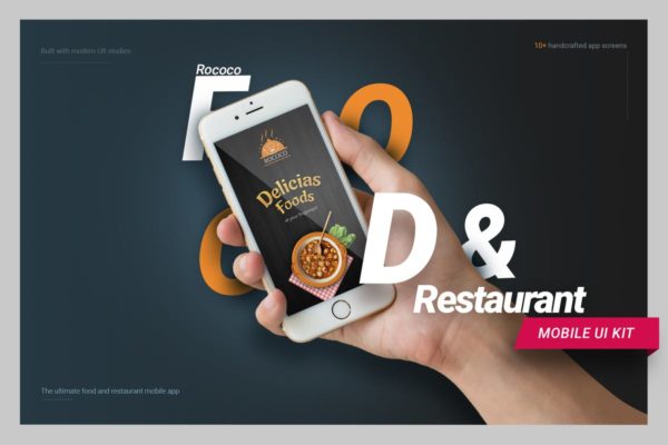 餐馆美食类APP应用Ui Kits素材套件 Restaurant and Food Mobile UI kit