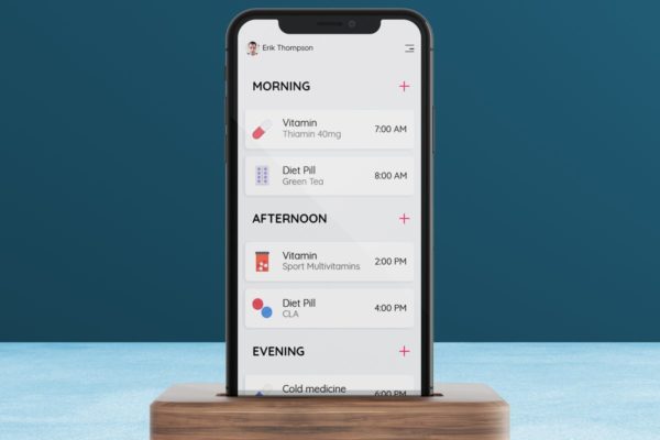 药物服用提醒主题APP应用UI模板 Medical Reminder Mobile Ui – H