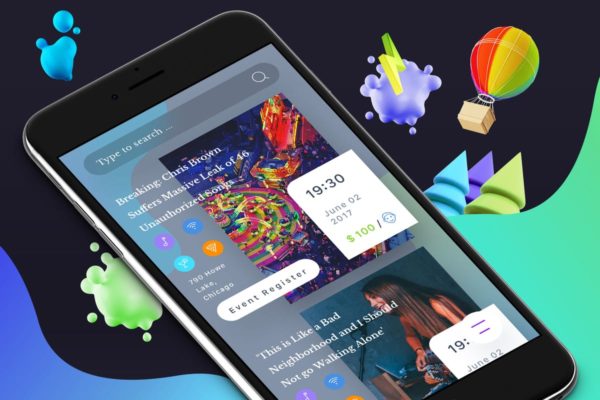 活动事件主题APP应用界面UI设计模板素材 Event 9 Mobile Ui
