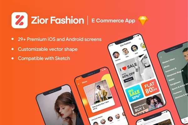 第一素材下午茶：时尚电商iOS APP UI KIT文件 [Sketch]