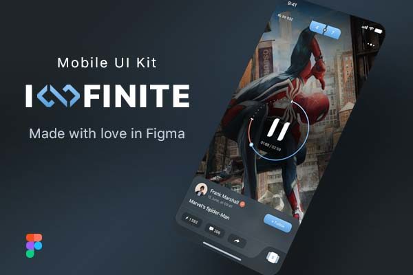 第一素材下午茶：有创意的酷炫个人中心 APP UI KIT模板套装文件 [Fig]