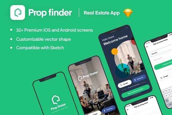 蚂蚁素材下午茶：iOS酒店名宿美食交友APP UI KIT 文件 [Sketch]