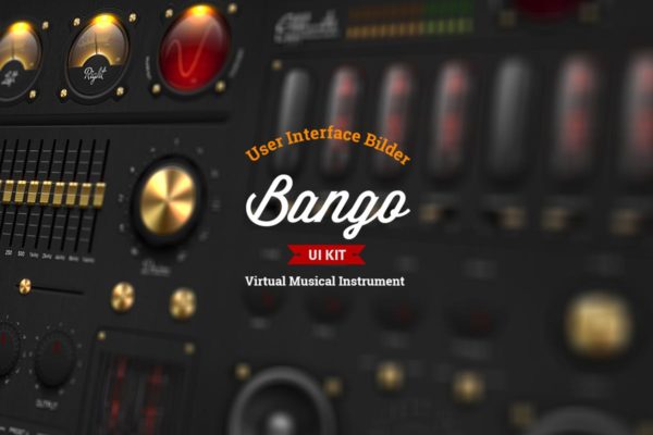 虚拟调音控制面板UI界面UI设计模板素材 Bango UI Kit