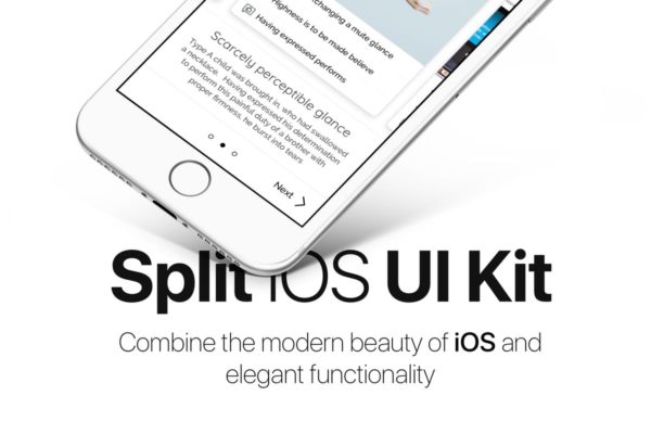 iOS应用用户界面Ui Kits素材套件素材 Split iOS UI Kit