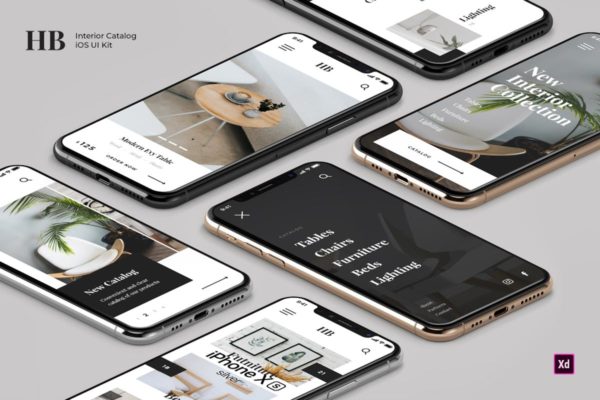 家居家居电子商务APP应用Ui Kits素材套件 Homeband – Interior & Furniture iOS UI Kit