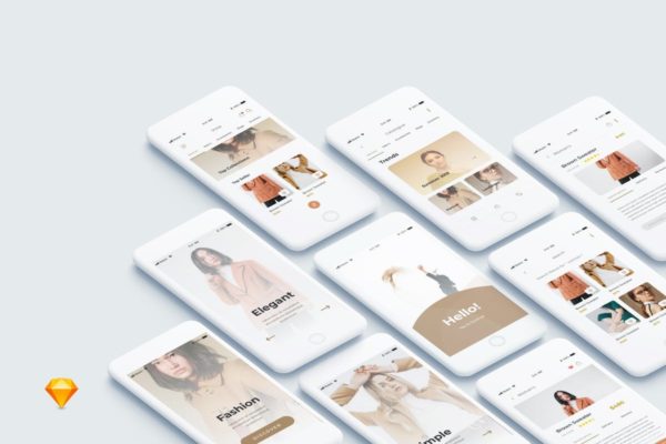 在线商店电子商务APP应用程序Ui Kits素材套件 One Shopping – Shop Mobile App Ui Kit