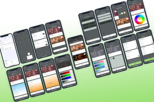 智能家居APP－灯光控制界面设计模板素材 Light Smarthome Mobile UI – FP