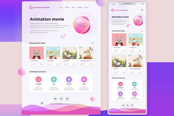 儿童动画视频APP应用界面UI设计