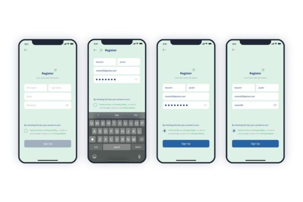 登录注册页面手机APP应用UI设计模板素材 SignIn SignUp Mobile Ui – FH