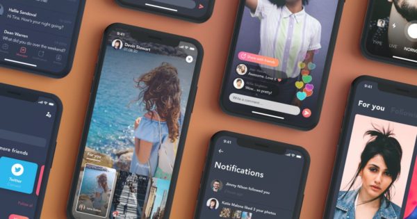 视频社交APP软件应用Ui Kits素材套件 Video Social UI Kit