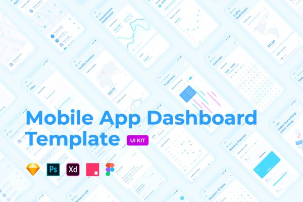 多用途APP应用数据统计分析后台UI设计套件 Mobile App Dashboard – HIX Multi-Format UI KIT