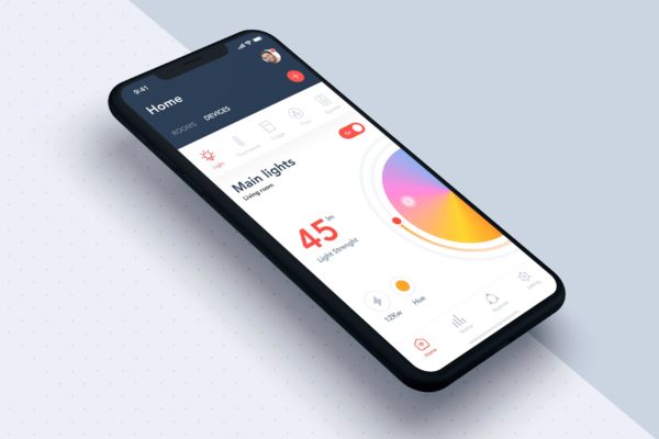 智能家居APP概念UI设计模板素材 Smart Home App UI Concept