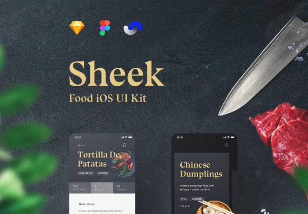 蚂蚁素材下午茶：基于shift规范设计系统的美食类APP UI KITS套装文件[Sketch,Fig,Ae]