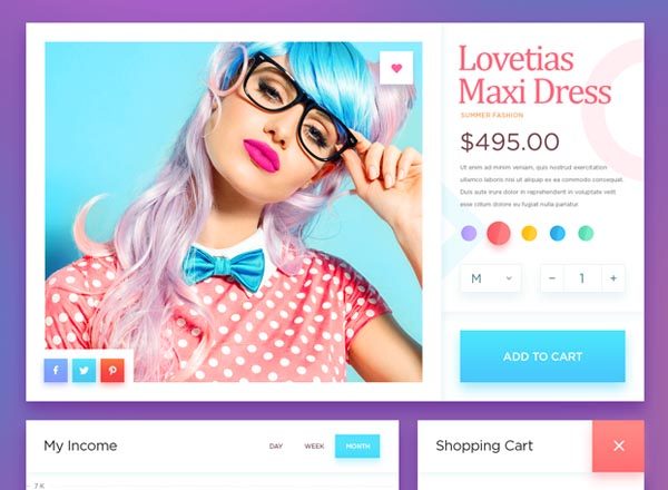 电子商务网站UI设计套件模板素材 Ecommerce UI Kit