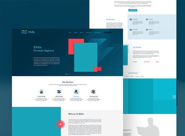 官方网站首页设计模板素材 Kedia Website Templates
