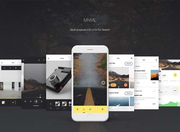 蚂蚁素材下午茶：sketch打造的极简主义多功能Ui Kits套装文件