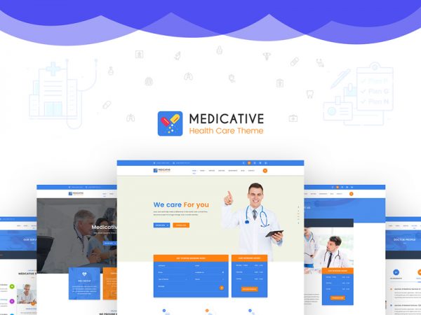 一套完美的医疗健康网站设计模板素材 Medical Website Template