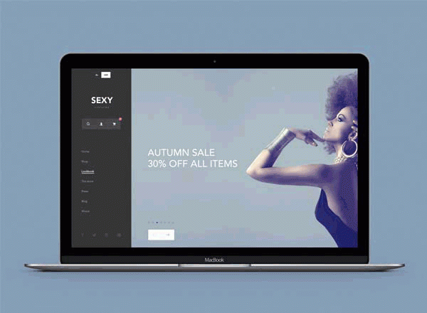 “性感的”内衣品牌电商网站UI KITS文件