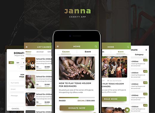 慈善机构平台移动端网站UI设计模板素材文件[PSD,Sketch]