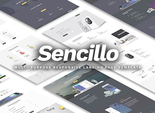 sencillo现代、时尚、优雅的H5响应式页面模板设计素材精选设计素材精选文件[html,css,js]