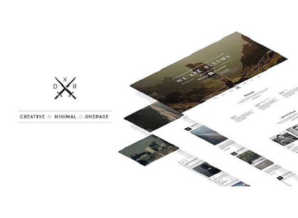 简约、优雅的网页PSD分层设计模板素材