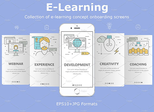 响应式移动应用程序客户新手启动界面矢量素材文件[eps,jpg]