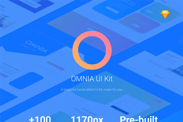第一素材下午茶：超现代时尚多彩设计风格的企业产品官网WEB UI KITS套装文件[Sketch]