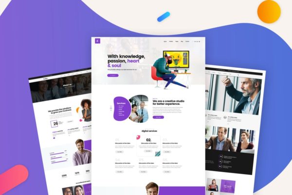 多用途商务/经理人/代理网站PSD分层设计模板素材 Multipurpose Business, Portfolio, Agencies Website