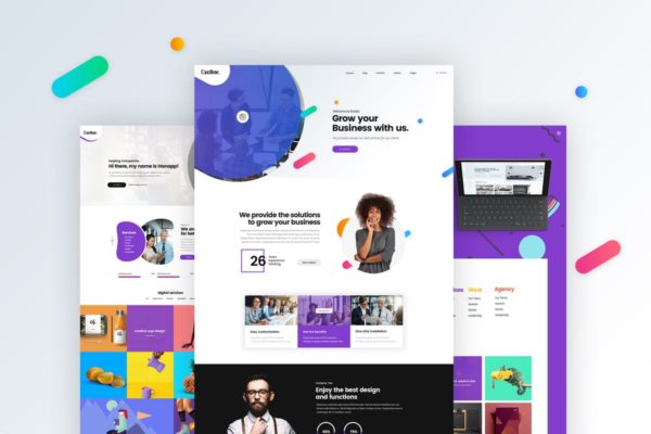 经纪人代理人多用途商务网站PSD分层设计模板素材 Multipurpose Business, Portfolio, Agencies Website