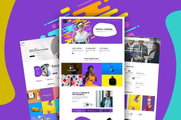 创意多用途商务网站PSD分层设计模板素材 Creative And multiple Business Website For Company