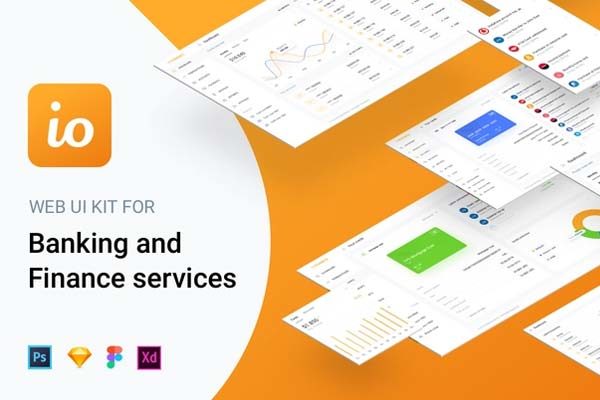 第一素材下午茶：区块链金融和网银功能的网页UI后台仪表盘模板 [Sketch,PSD,XD,Fig]