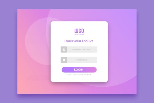 简约风网站登陆表单设计模板素材 Sign-Up Form.01