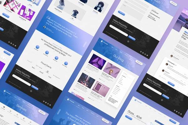 第一素材下午茶：高端时尚的创意工作室响应式官网网页UI设计模板素材文件[Sketch,PSD,XD]