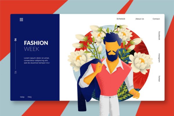 男性时尚服饰品牌网站Banner&着陆页设计模板素材 Male Fashion – Banner & Landing Page