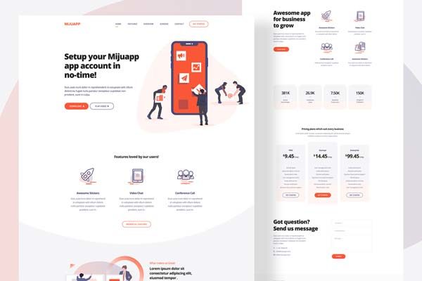 第一素材下午茶：金融产品官网WEB UI KIT模板文件 [PSD]