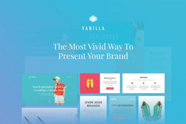 时尚品牌产品网站UI设计模板素材 Mint Vanilla Essential UI Kit