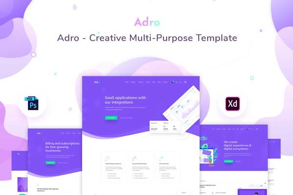 第一素材下午茶：有创意的网页模板UI KITS文件[PSD,XD]