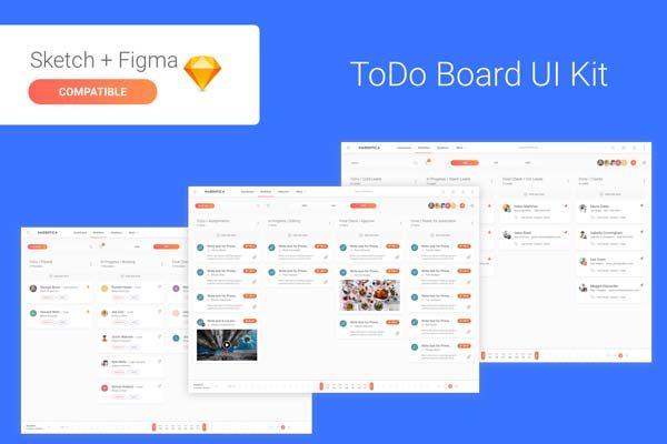 工作流或CRM相关的网页模板套装文件[Sketch]