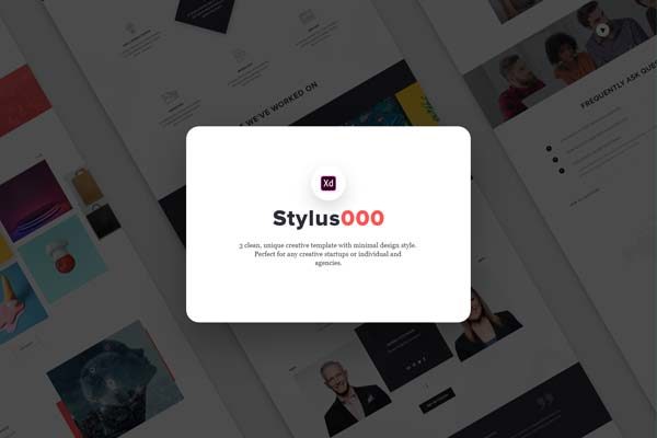 第一素材下午茶：时尚的网页模板套装文件[XD]