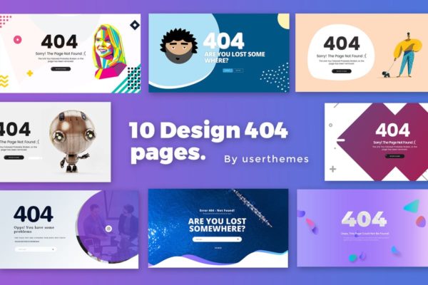 10款创意404页面设计模板素材合集 Ultimate Creative 404 Pages For Website Template