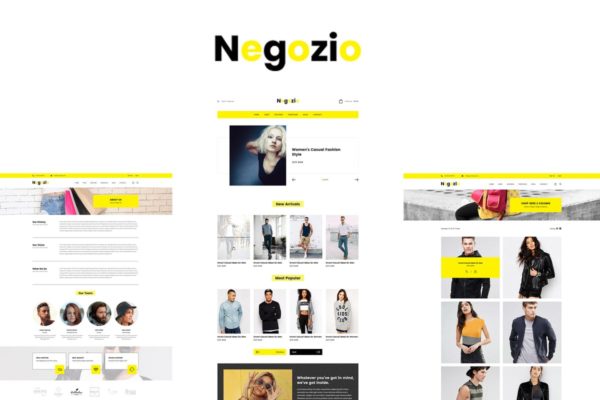 服饰鞋帽品牌外贸电商网站PSD分层设计模板素材 Negozio