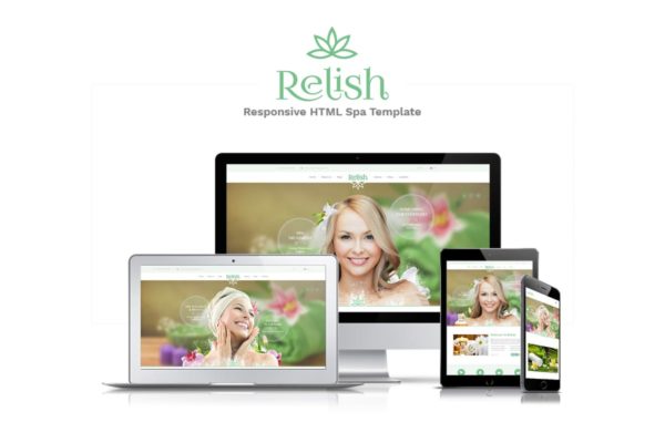 美容护肤化妆电商网站设计PSD分层设计模板素材 Relish PSD Template