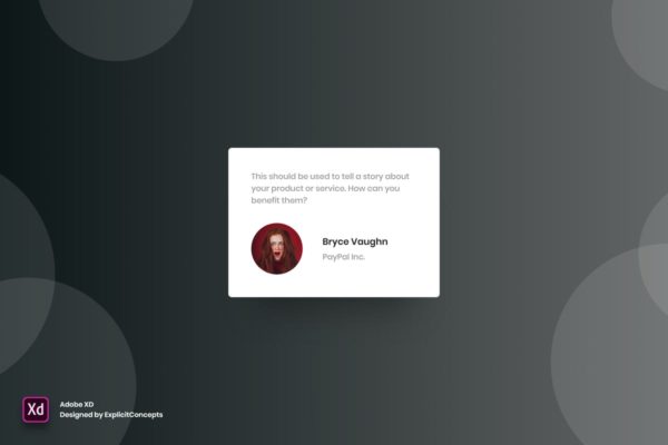 网站用户留言评论/意见反馈窗口设计模板素材Vol.7 Testimonial Vol 07 – Adobe XD