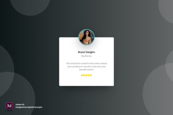 网站意见反馈展示窗口设计模板素材Vol.3 Testimonial Vol 03 – Adobe XD
