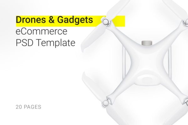 小型电子商务网上商城设计PSD分层设计模板素材 Bzzz – Gadgets eCommerce PSD Template