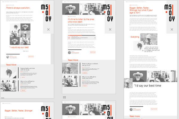 博客页面UI设计套件 MY500 UI Kit for Adobe XD